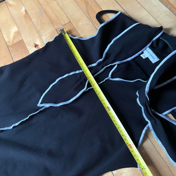 Eliza Faulkner Sz 2X Nicki Black Stretchy Short Bow Neck Dress - Picture 10 of 11